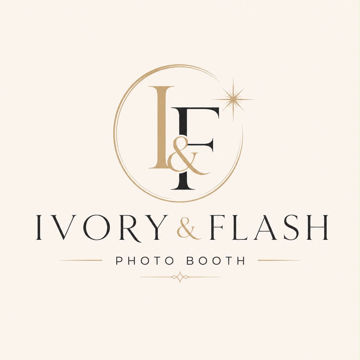 Ivory & Flash — open-air photo booth monogram